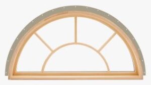 Solo image of a round-top window.
