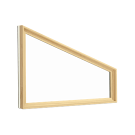 An isolated image of a specialty window.