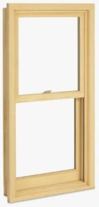 Solo depiction of a single hung window.